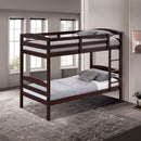 Transitional Solid Hardwood Twin over Twin Bunk Bed, Patented Insert & Lock Joint for Extra Safety for Kids