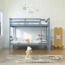 Transitional Solid Hardwood Twin over Twin Bunk Bed, Patented Insert & Lock Joint for Extra Safety for Kids by ParrotUncle