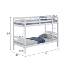 Transitional Solid Hardwood Twin over Twin Bunk Bed, Patented Insert & Lock Joint for Extra Safety for Kids