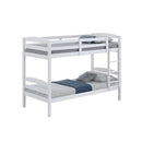 Transitional Solid Hardwood Twin over Twin Bunk Bed, Patented Insert & Lock Joint for Extra Safety for Kids by ParrotUncle