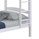 Transitional Solid Hardwood Twin over Twin Bunk Bed, Patented Insert & Lock Joint for Extra Safety for Kids