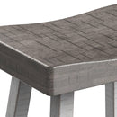 Set of 2 Farmhouse Solid Wood Bar Stools - Backless Saddle Seat Counter Height Chairs for Kitchen Island, Breakfast Nook & Home Office