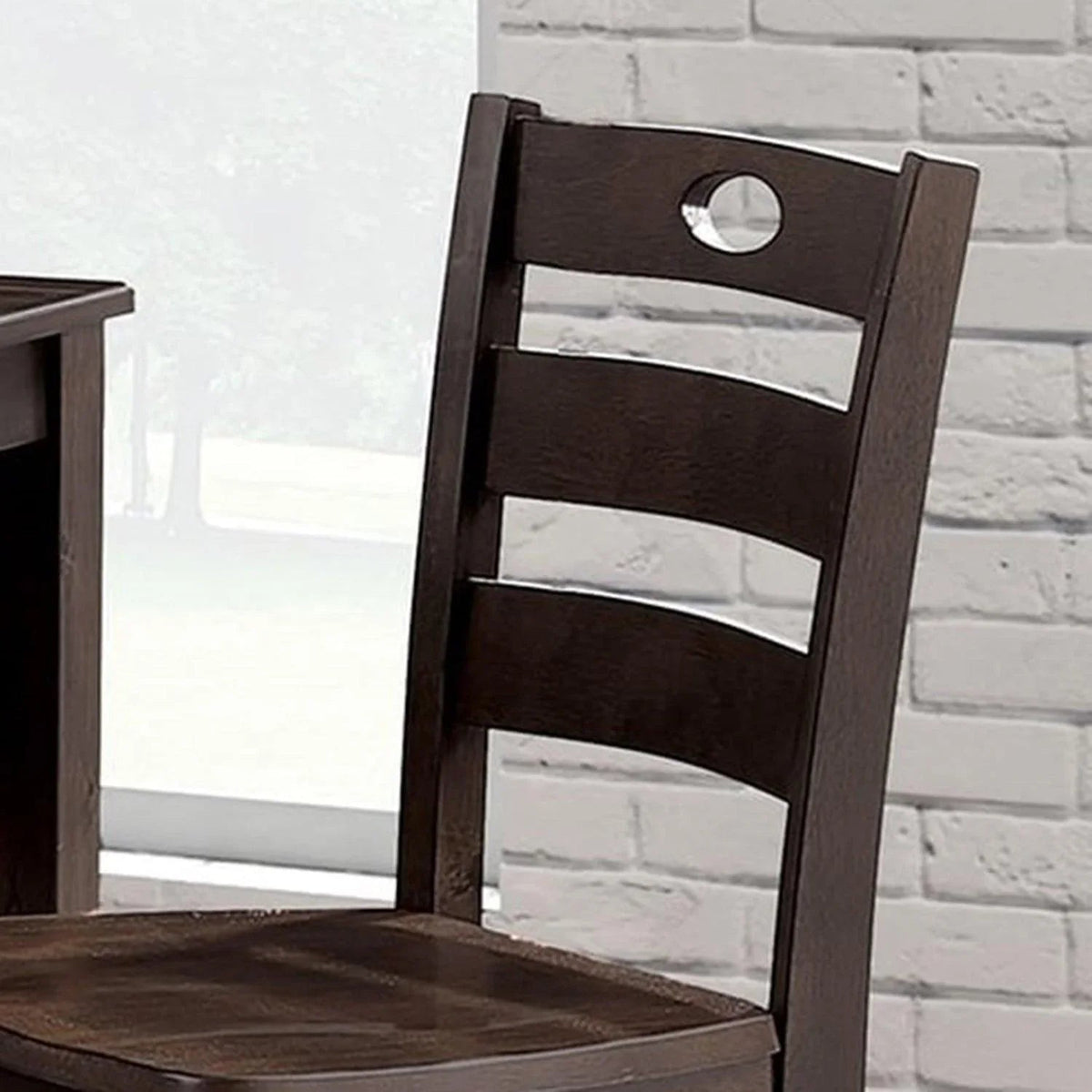 36"H Solid Rubberwood and Wood Veneer 5-Piece Counter Ht. Table Set, photo 7 of 15