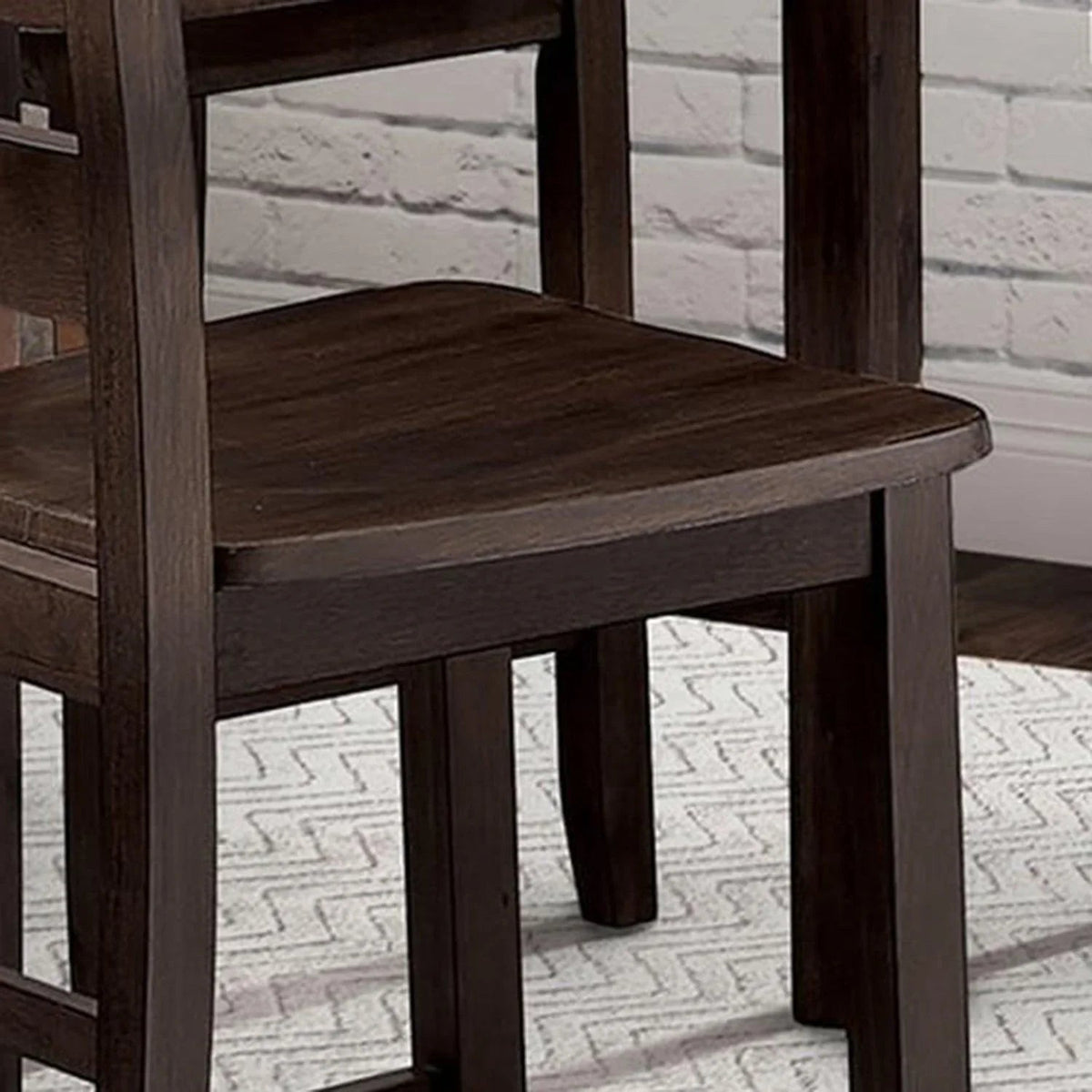 36"H Solid Rubberwood and Wood Veneer 5-Piece Counter Ht. Table Set, photo 8 of 15