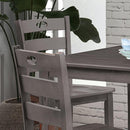 36"H Solid Rubberwood and Wood Veneer 5-Piece Counter Ht. Table Set