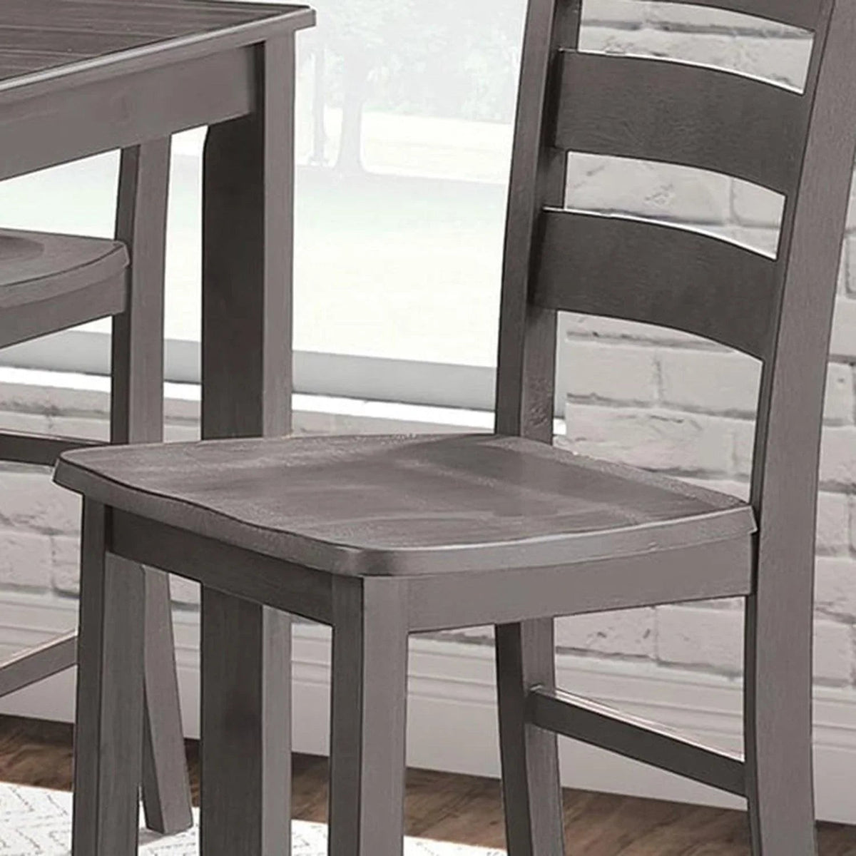 36"H Solid Rubberwood and Wood Veneer 5-Piece Counter Ht. Table Set, photo 12 of 15