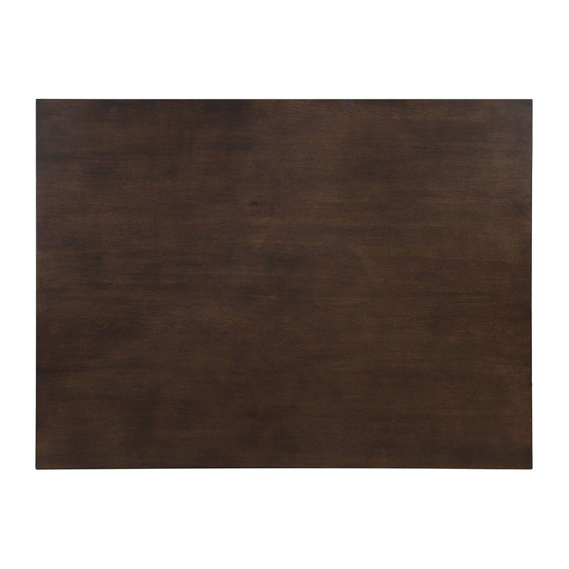 48"W Solid Rubberwood 5-Piece Dining Table Set with Diamond Chair Back