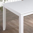 48"W Solid Rubberwood 5-Piece Dining Table Set with Diamond Chair Back