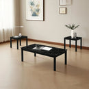 Findlay 3-Piece 47.5 in. Rectangle Faux Marble Top Coffee Table Set with Solid Wood Legs by Parrot Uncle