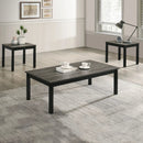 Findlay 3-Piece 47.5 in. Rectangle Faux Marble Top Coffee Table Set with Solid Wood Legs