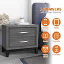 Furniture of America Lucien Modern Wood Nightstand with 2 Drawers