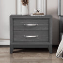Furniture of America Lucien Modern Wood Nightstand with 2 Drawers