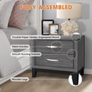 Furniture of America Lucien Modern Wood Nightstand with 2 Drawers