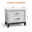 Furniture of America Lucien Modern Wood Nightstand with 2 Drawers