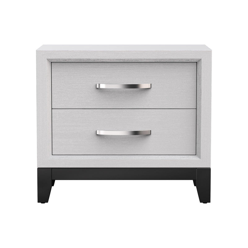 Furniture of America Lucien Modern Wood Nightstand with 2 Drawers