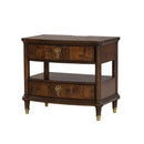 30.5" Westerham French Nightstand Power Outlet with LED Light, Dark Cherry by Parrot Uncle