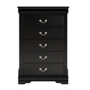 Transitional 5-Drawer 31.5 in. Wide Chest of Drawers with Bracket Feet