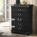 Transitional 5-Drawer 31.5 in. Wide Chest of Drawers with Bracket Feet