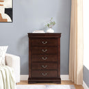 Transitional 5-Drawer 31.5 in. Wide Chest of Drawers with Bracket Feet