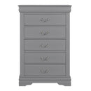 Transitional 5-Drawer 31.5 in. Wide Chest of Drawers with Bracket Feet
