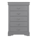 Transitional 5-Drawer 31.5 in. Wide Chest of Drawers with Bracket Feet