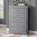 Transitional 5-Drawer 31.5 in. Wide Chest of Drawers with Bracket Feet