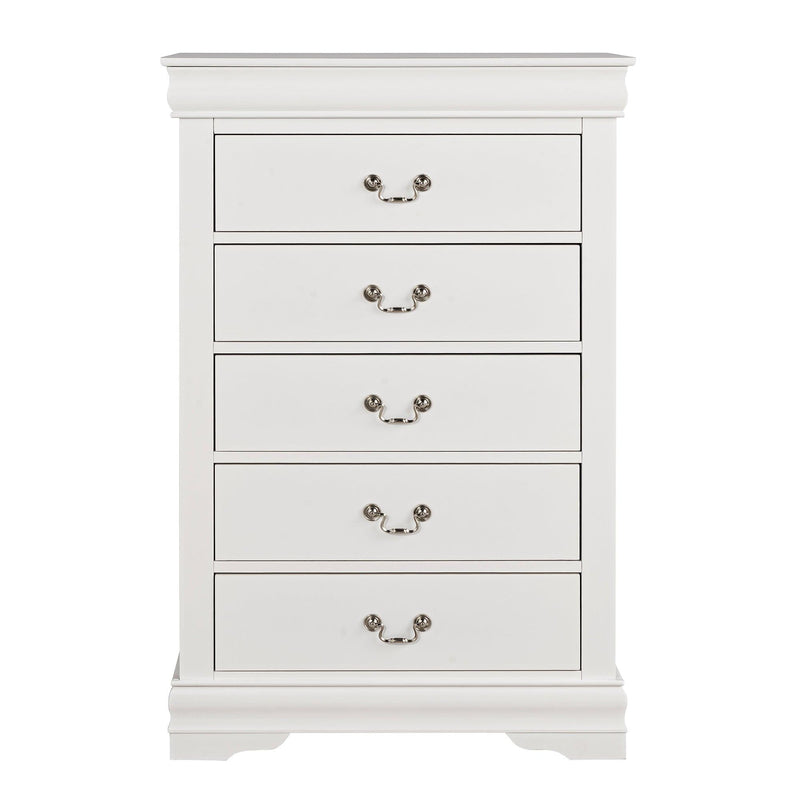 Transitional 5-Drawer 31.5 in. Wide Chest of Drawers with Bracket Feet