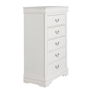 Transitional 5-Drawer 31.5 in. Wide Chest of Drawers with Bracket Feet