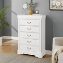 Transitional 5-Drawer 31.5 in. Wide Chest of Drawers with Bracket Feet