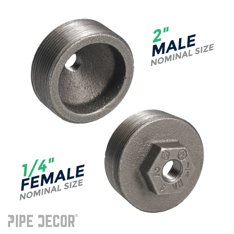 2 1/2 in. x 1/4 in. Black Bushing