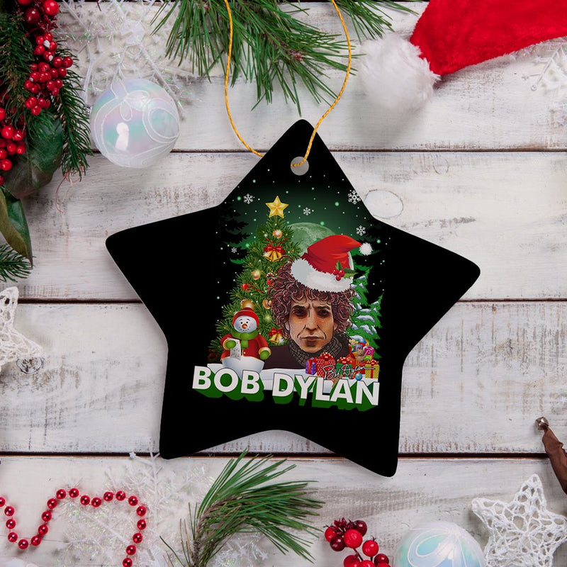 Bob Dylan Christmas Ornament