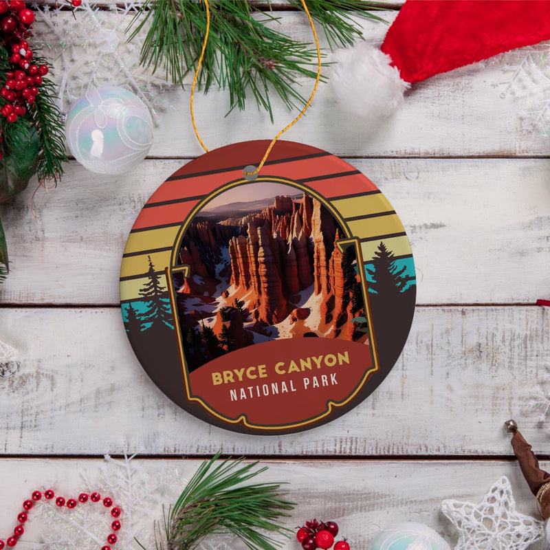 Bryce Canyon National Park Retro Style Ornament, Utah  Tourist Attraction and Gift