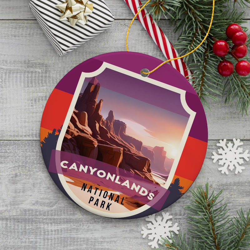 Canyonlands National Park Retro Style Ornament, Utah  Tourist Attraction and Gift