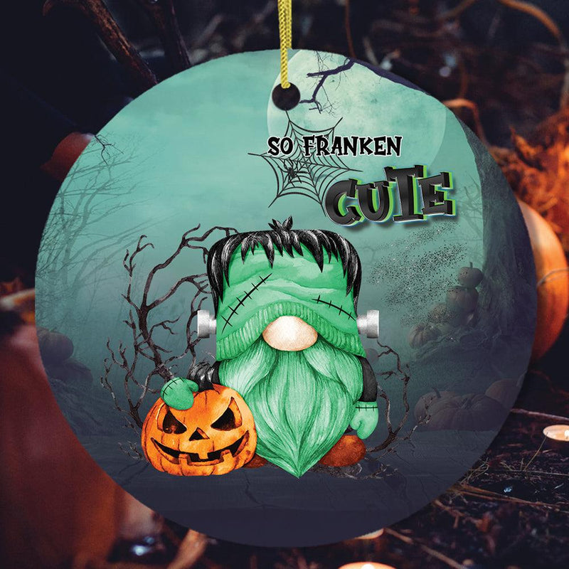 Frankenstein Gnome Halloween Theme Ornament