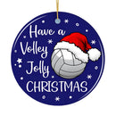Have a Volley Jolly Christmas Volleyball Ornament