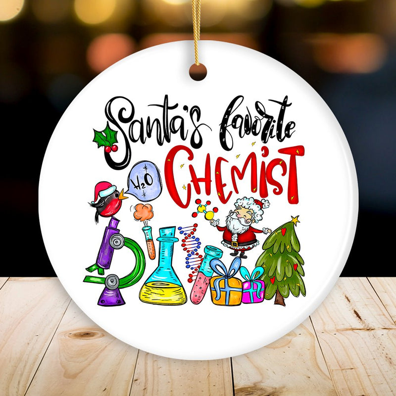 Santa’s Favorite Chemist Christmas Ornament, Chemistry Gift