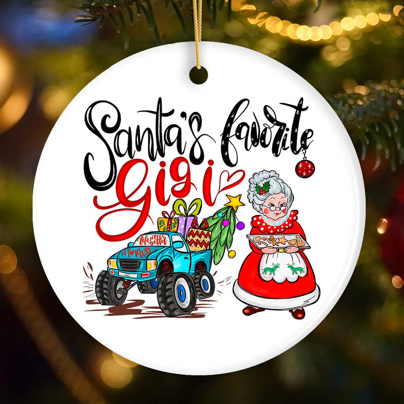 Santa’s Favorite Gigi Christmas Ornament, Grandma Gift