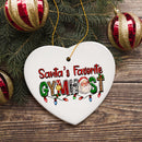 Santa’s Favorite Gymnast Christmas Ornament