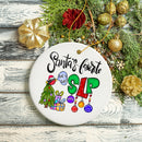 Santa’s Favorite SLP Christmas Ornament, Gift for Speech Therapist, Language Pathologist