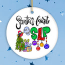 Santa’s Favorite SLP Christmas Ornament, Gift for Speech Therapist, Language Pathologist