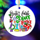 Santa’s Favorite Science Teacher Christmas Ornament, Chemistry, Physics and Biology