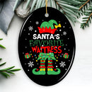 Santa's Favorite Waitress Christmas Ornament