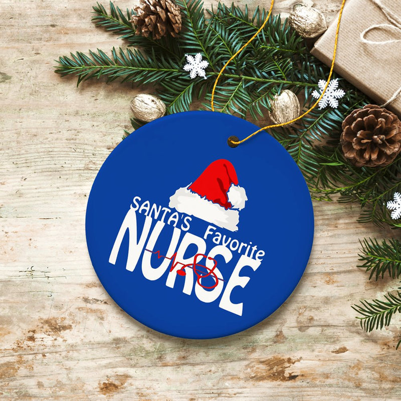 Santas Favorite Nurse Christmas Ornament