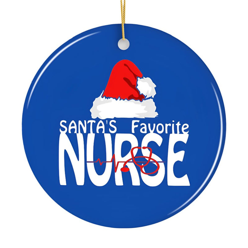 Santas Favorite Nurse Christmas Ornament