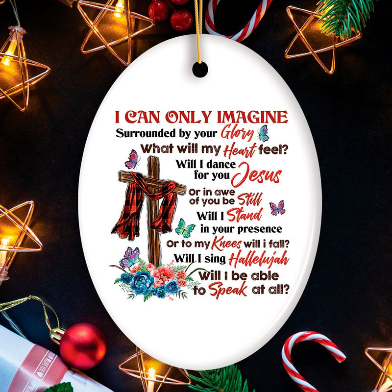 Sentimental Heart Warming Jesus Quote Ornament, Christian Gift