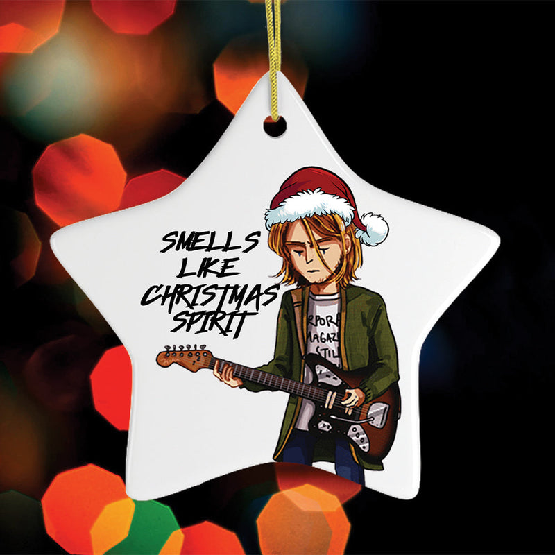 Smells Like Christmas Spirit Rock and Roll Ornament