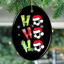 Soccer Ho Ho Ho Christmas Ornament