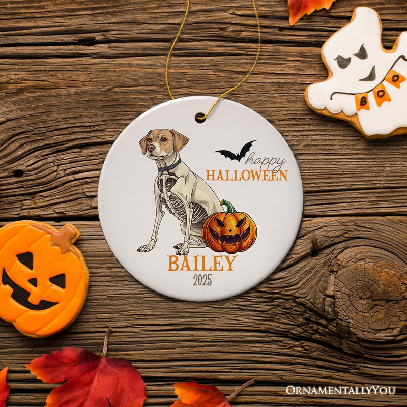 Unique Halloween Skeleton Dog Personalized Ornament, Spooky Season Breed Pet Home Decor