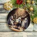 Ghostly Triumvirate Musical Prodigies Ornament, Whimsical Horror Musicians Unique Halloween Tree Gift