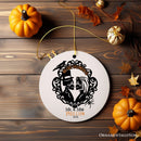 Gothic First Halloween Married Custom Ornament, Skeleton Couple Wedding Personalized Gift